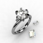 Platinum solitaire diamond ring