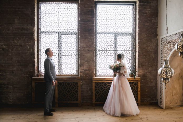 Couple getting married in Morocco