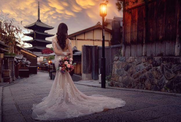 a bride at a Japanese wedding
