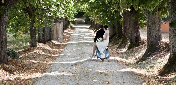 bride on a Vespa