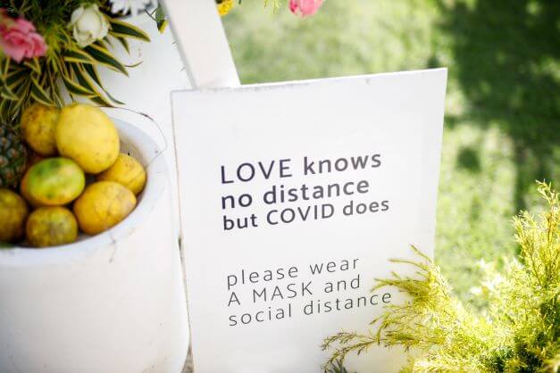 social distance wedding